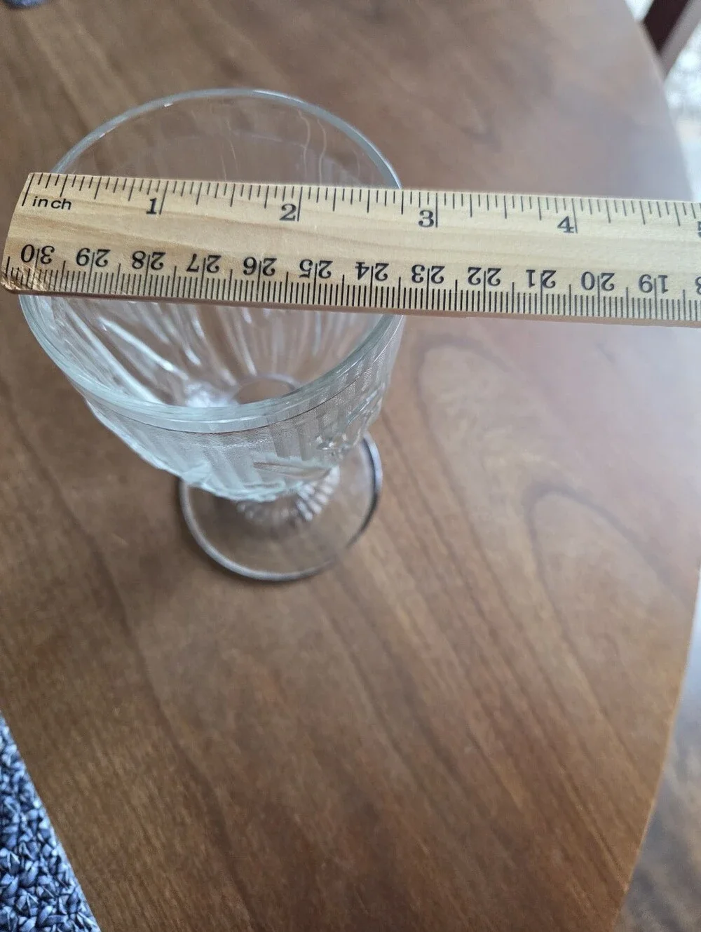 Iris And Herringbone 7oz Water Goblet Made Between 1928-1932 Jeanette Glass